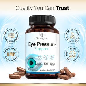 Premium Eye Pressure Support Supplement - 30 Count - Sunergetic